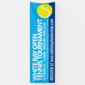 Tennis toernooi bal eenvoudige grafische gebeurten spandoek (Verticaal)