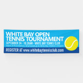 Tennis toernooi bal eenvoudige grafische gebeurten spandoek (Horizontaal)