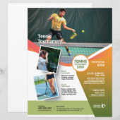 Tennis Toernooi Flyer Sjabloon (Voorkant / Achterkant)