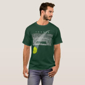 Tennis toernooi met tennisbal t-shirt (Voorkant volledig)