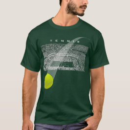 Tennis toernooi met tennisbal t-shirt