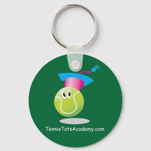 Tennis Tots Academy_Bouncee_personalized_on green Sleutelhanger (Voorkant)
