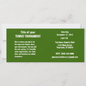 TENNIS Tournament of Tennis Match Invitting Kaart (Achterkant)