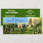 TENNIS Tournament of Tennis Match Invitting Kaart (Voorkant / Achterkant)