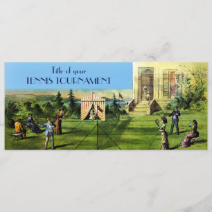 TENNIS Tournament of Tennis Match Invitting Kaart