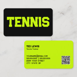 Tennis Trainer Custom QR Visitekaartje