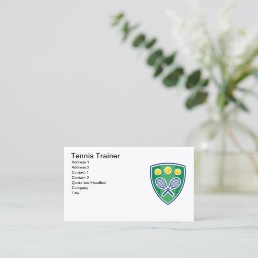 Tennis Trainer Visitekaartje (Staand voorkant)