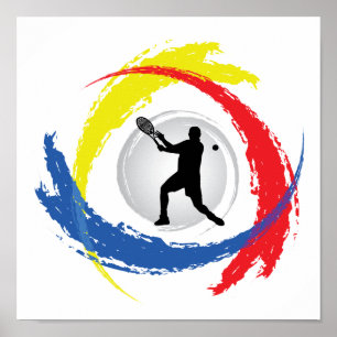 Tennis Tricolor Emblem (mannelijk) Poster