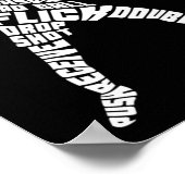 Tennis Typografie Ping Pong Word Art Poster (Hoek)