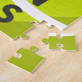 Tennis Typography Text & Player's Silhouette Kinde Legpuzzel (Zijkant)