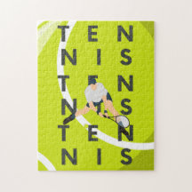 Tennis Typography Text & Player's Silhouette Kinde