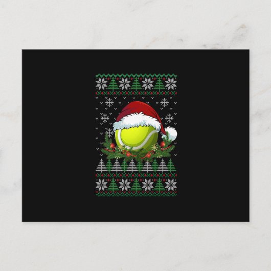 Tennis Ugly Kerstkerstkerstkerstkerstkerstkerstker Aankondigingskaart (Voorkant)