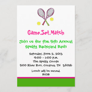 Tennis-uitnodigingen Kaart