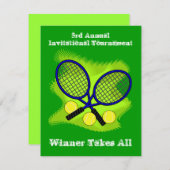 Tennis-uitnodigingen Kaart (Voorkant / Achterkant)