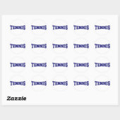 Tennis Universiteit Stijl Ronde Sticker (Vel)