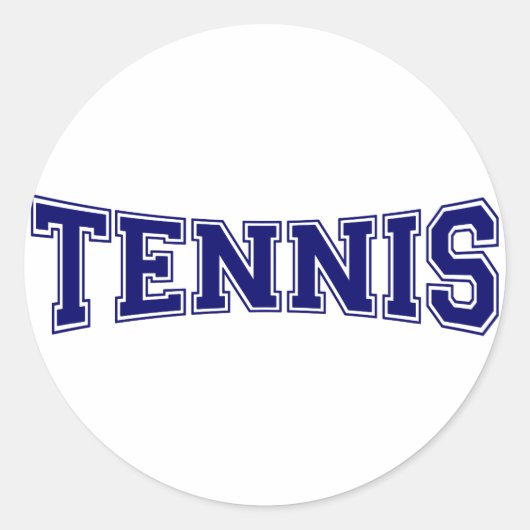 Tennis Universiteit Stijl Ronde Sticker (Voorkant)