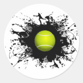Tennis Urban Style Ronde Sticker (Voorkant)