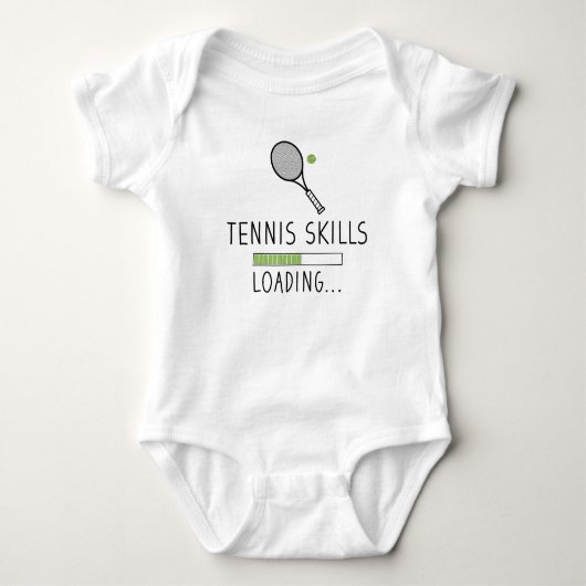Tennis vaardigheden laden | Grappig tennis Romper (Voorkant)