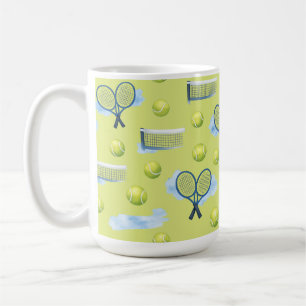 Tennis Vaderdag Blauw Aquarel Koffiemok