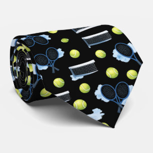 Tennis Vaderdag Blauw Waterverf  Stropdas
