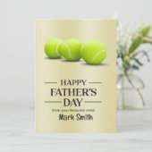 Tennis Vaderdag Feestdagenkaart (Staand voorkant)