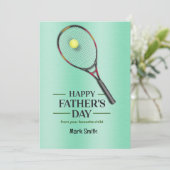 Tennis Vaderdag Feestdagenkaart (Staand voorkant)