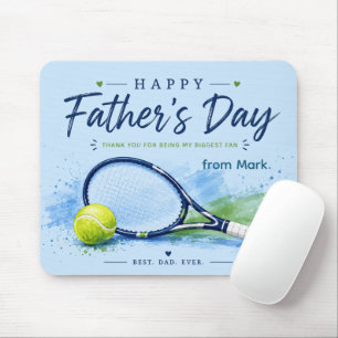 Tennis Vaderdag met racket en bal voor Papa Muismat