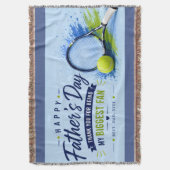 Tennis Vaderdag voor papa Deken (Voorkant Verticaal)