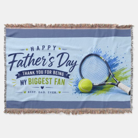 Tennis Vaderdag voor papa Deken (Voorkant)
