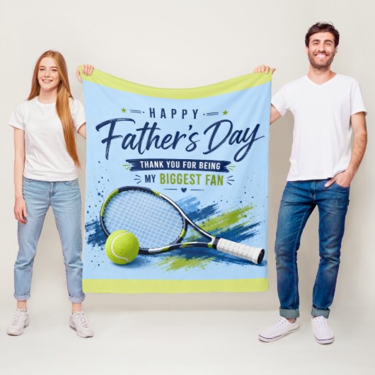 Tennis Vaderdag voor Papa Fleece Deken (In situ)