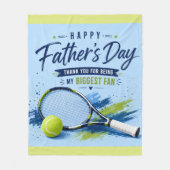 Tennis Vaderdag voor Papa Fleece Deken (Voorkant)