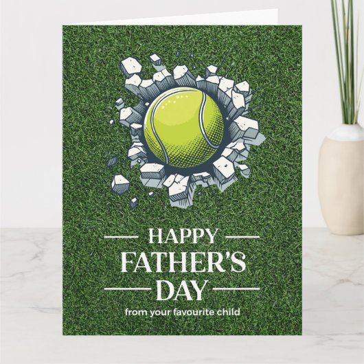 Tennis Vaderdag voor tennisster Kaart (Voorkant)