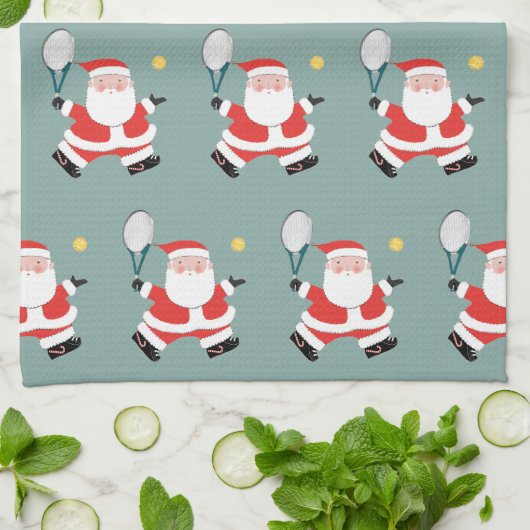 Tennis Vakantie cadeau idee Theedoek (Gevouwen)