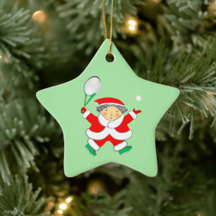Tennis Vakantie Cadeau Keramisch Ornament