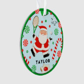 Tennis Vakantie Cadeau Ornament (voorkant)