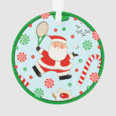 Tennis Vakantie Cadeau Ornament (achterkant)