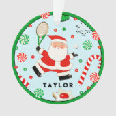 Tennis Vakantie Cadeau Ornament (voorkant)