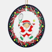 Tennis Vakantie Geschenk Keramische Versiering Keramisch Ornament (Links)