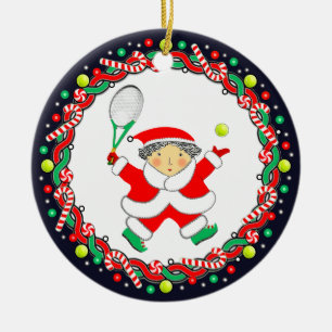 Tennis Vakantie Gift Keramisch Ornament
