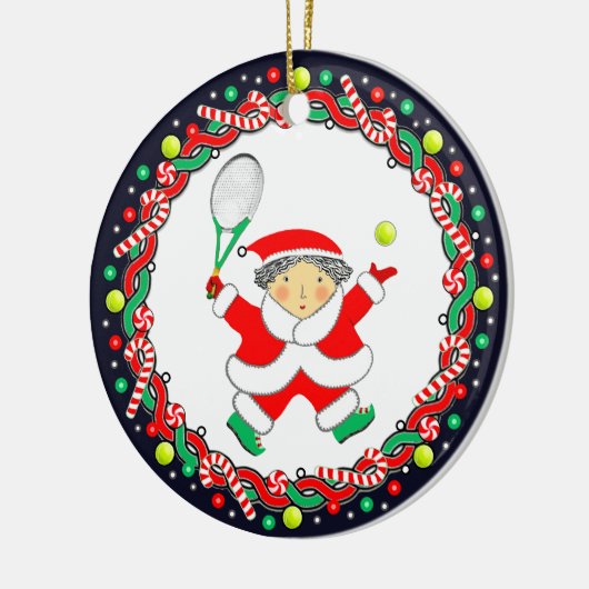 Tennis Vakantie Gift Keramisch Ornament (Links)