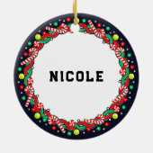 Tennis Vakantie Gift Keramisch Ornament (Achterkant)