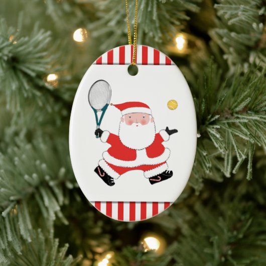 Tennis Vakantie Gift Keramisch Ornament (Boom)