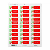 Tennis-vakantieetiketten met retouradres etiket (Full Sheet)