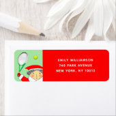 Tennis-vakantieetiketten met retouradres etiket (Insitu)