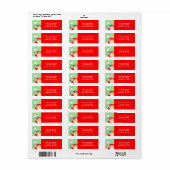 Tennis-vakantieetiketten met retouradres etiket (Full Sheet)