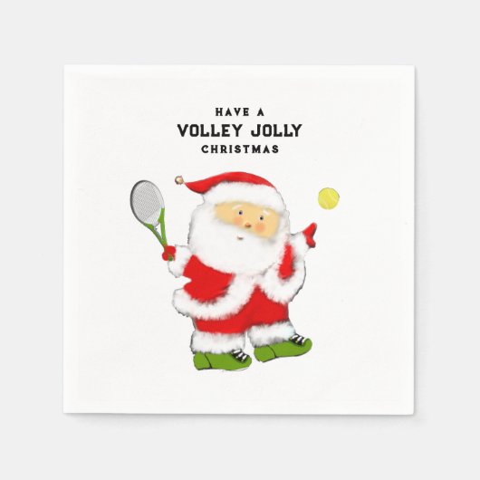 Tennis vakantiefeest servet (Voorkant)