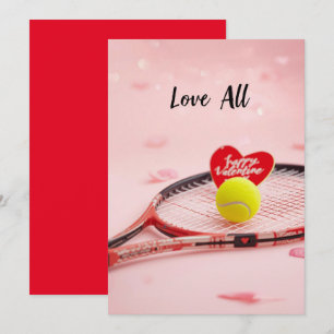 Tennis Valentijnsdag met LIEFDE voor Speler  Feestdagenkaart