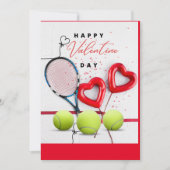 Tennis Valentijnsdag met LIEFDE voor Speler Feestdagenkaart (Voorkant)