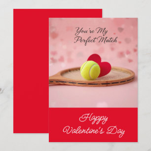 Tennis Valentijnsdag met LIEFDE voor Speler  Feestdagenkaart