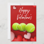 Tennis Valentijnsdag met LIEFDE voor Speler rood Feestdagenkaart (Voorkant)